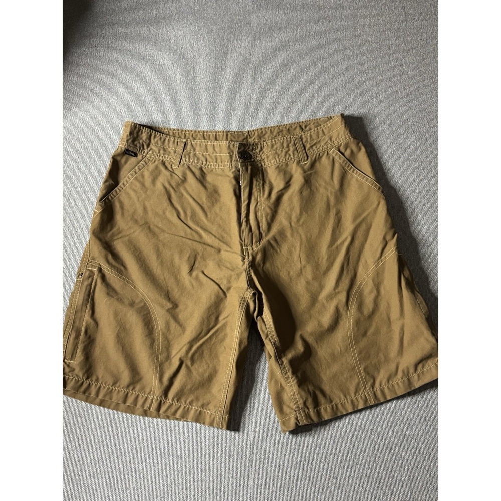 Kuhl Men's Rambler Khaki Cargo Utility Shorts Size 34